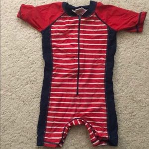 Hanna Andersson 90 full zip swimsuit rash guard